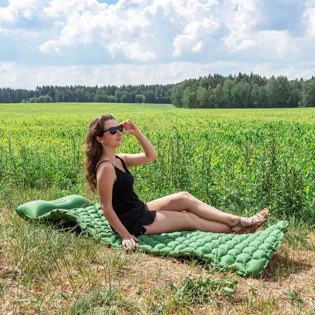 Коврик-матрас надувной туристический(190х60х5см,материал:40D нейлон, 480г)