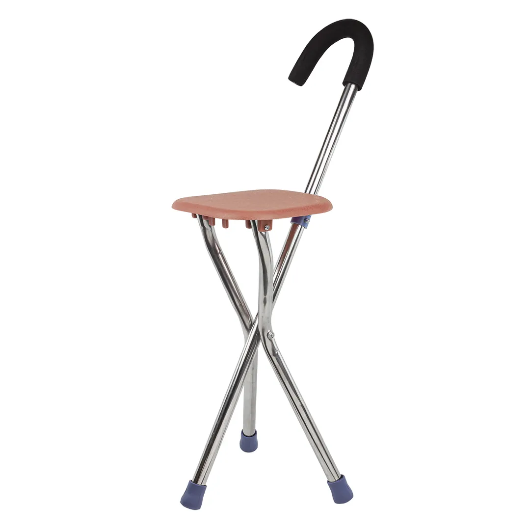 Трость-стул складная 3-х ногая (L трости-850мм, высота посадочного места-450мм, размер посадочного места-210х210мм)