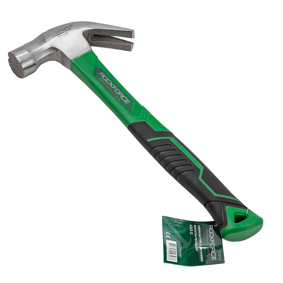 Молоток-гвоздодер с магнитным держателем гвоздя 450гр.