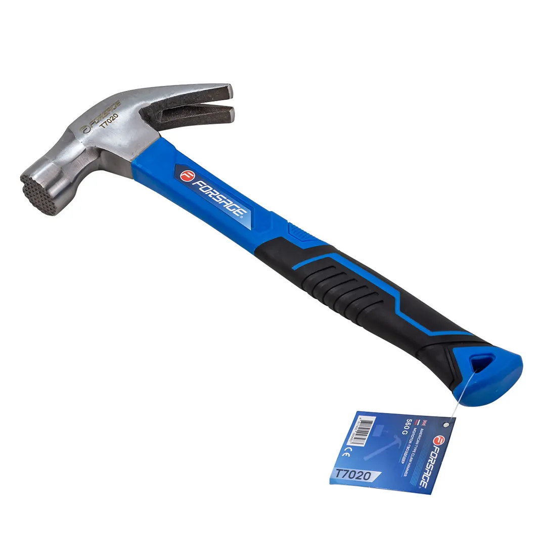 Молоток-гвоздодер с магнитным держателем гвоздя 560гр.