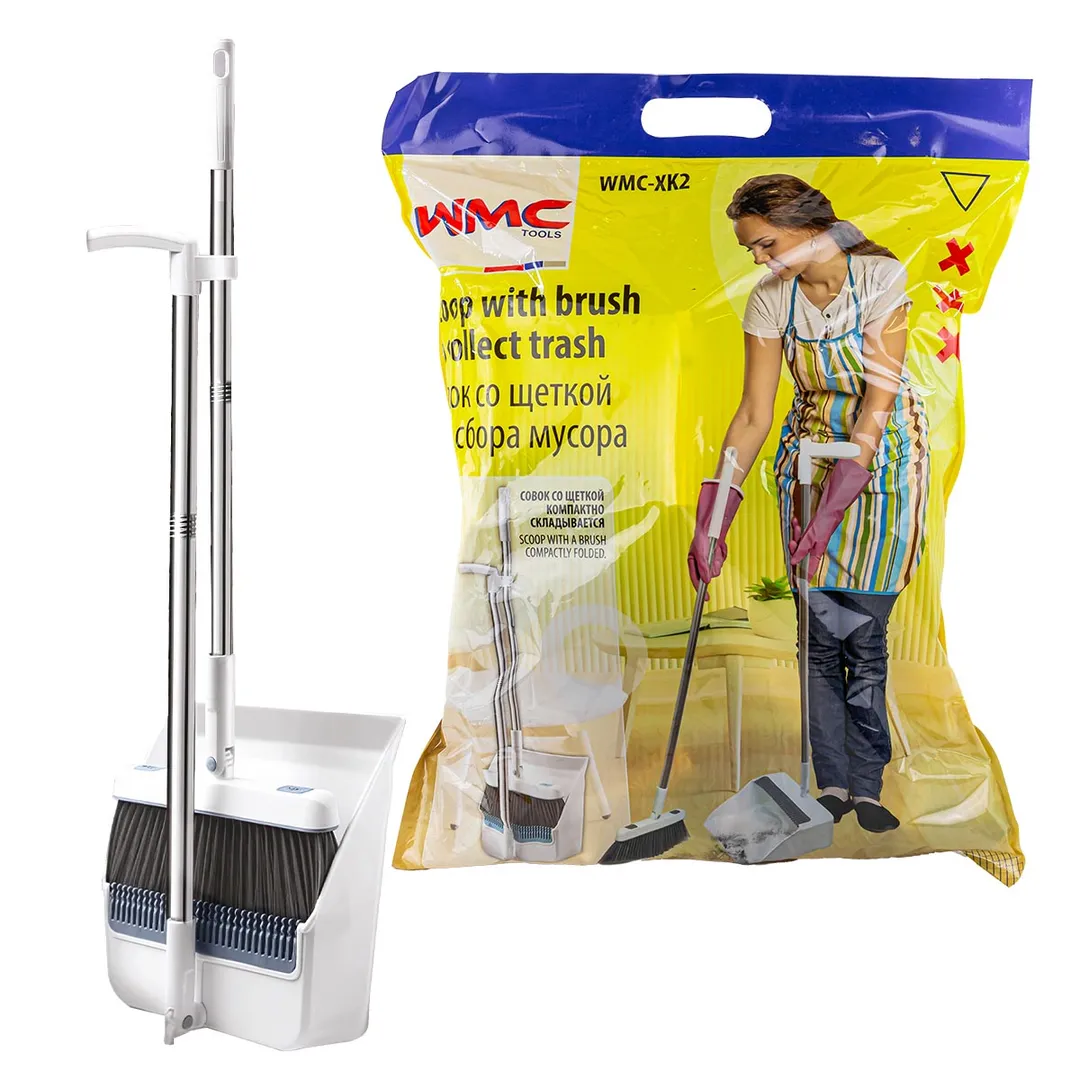 Щетка поворотная 180° с совком для уборки помещений