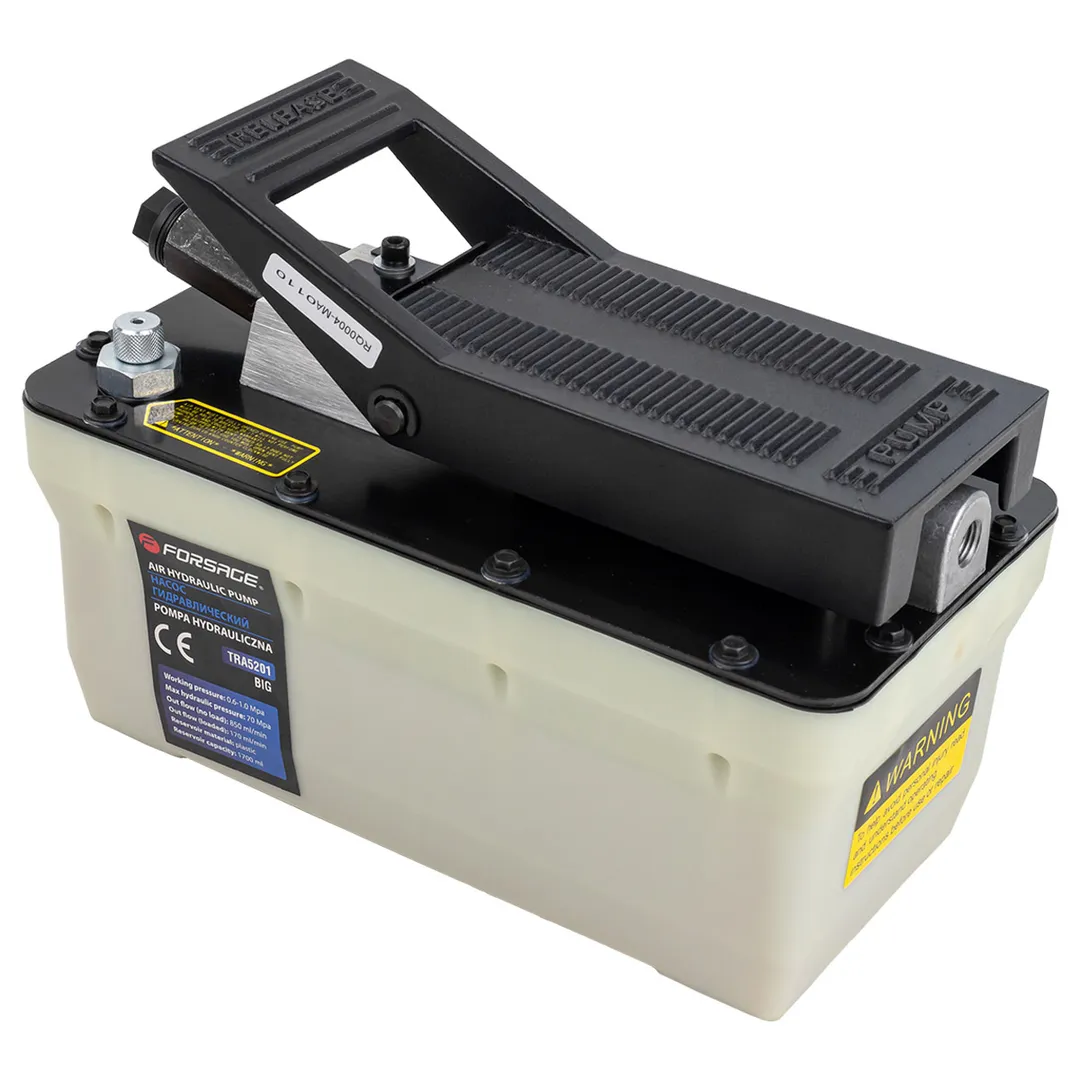 Насос пневмогидравлический ножной (раб. давл. 6-10атм,давл. гидравл. 690атм,1.7л, корпус пластик)