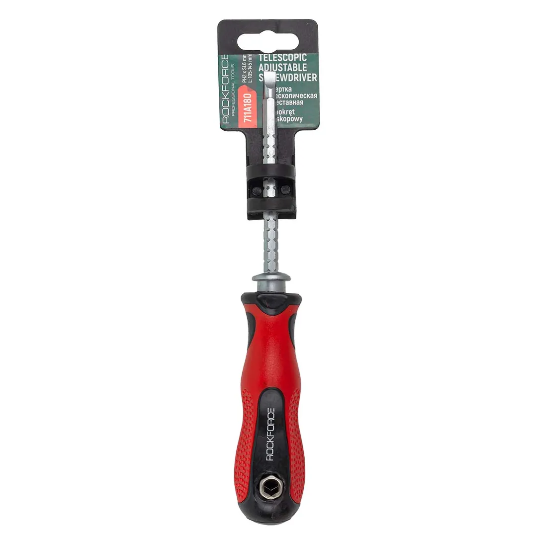 Отвертка телескопическая переставная PH2xSL6 (L: 105-145мм),на пластиковом держателе