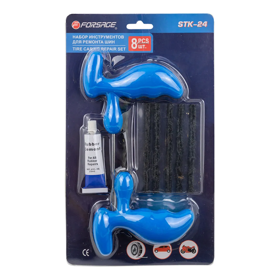 Набор инструмента для ремонта покрышек колес 8пр.,в блистере
