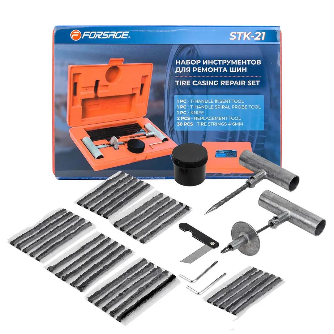 Набор инструмента для ремонта покрышек колес 35пр.,в кейсе