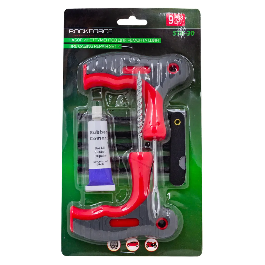 Набор инструмента для ремонта покрышек колес 9пр.,в блистере