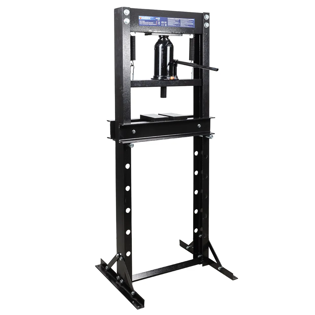 Пресс гидравлический напольный с манометром напольный 20т,(раб. высота: 0-710мм, раб. ширина: 640мм, ход штока:154мм)