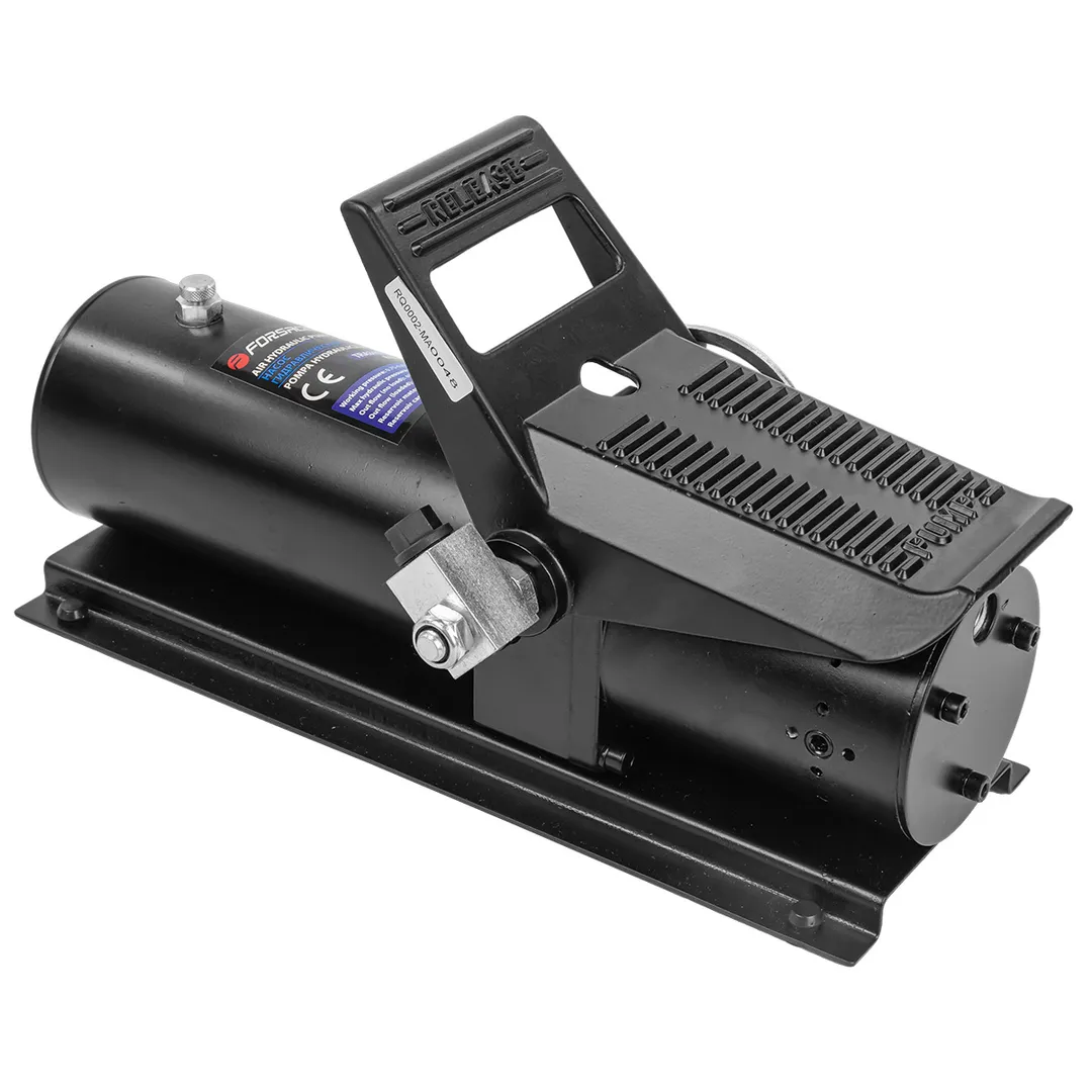 Насос пневмогидравлический ножной 0.69л(раб.давл. 7.5-8.5бар,макс. гидравлич. давл.700бар, расход без нагрузки 490мл/мин,расход с нагрузкой 130мл/мин)