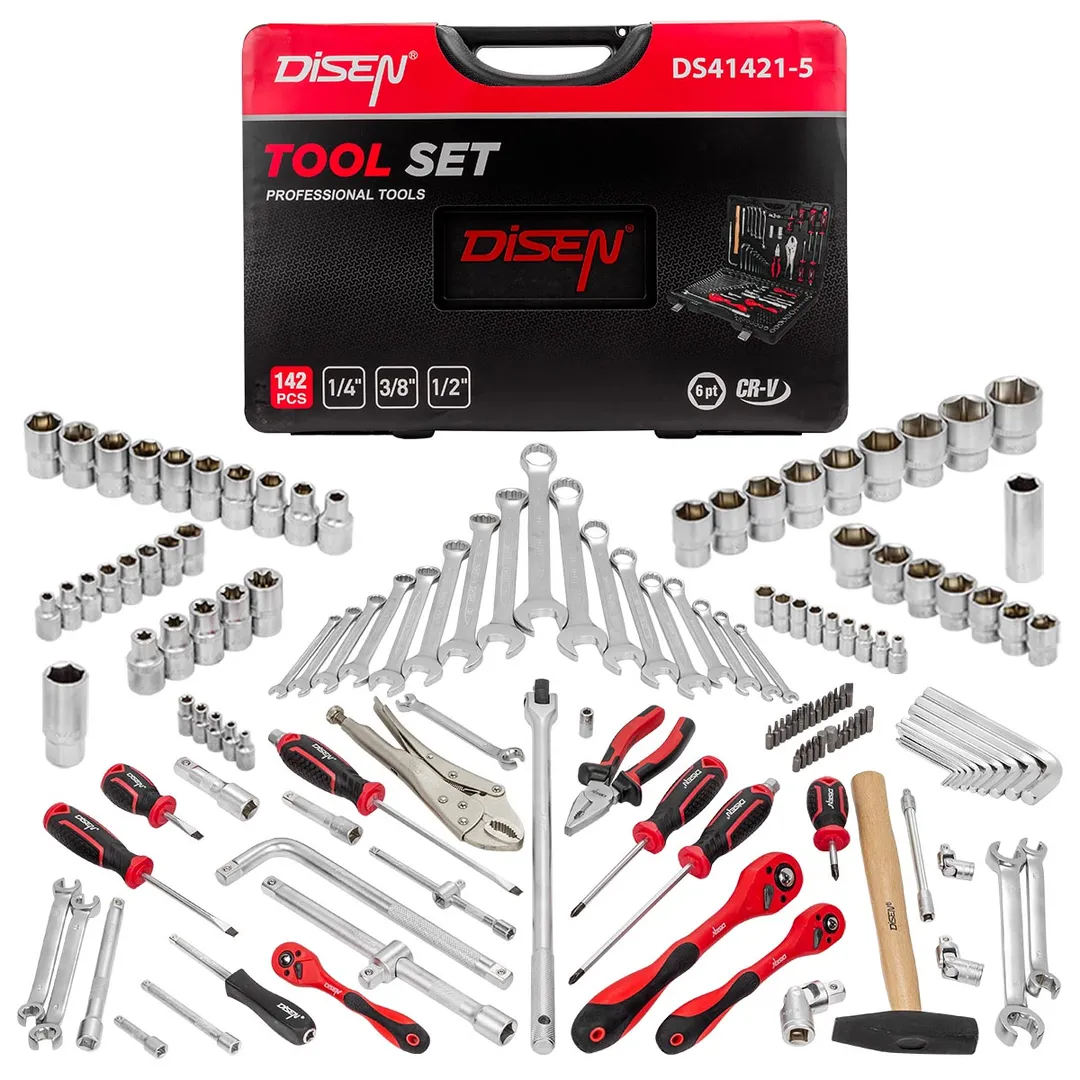 Набор инструментов 142 пр.1/4»3/8»1/2»(6-гр.)(4-32мм)