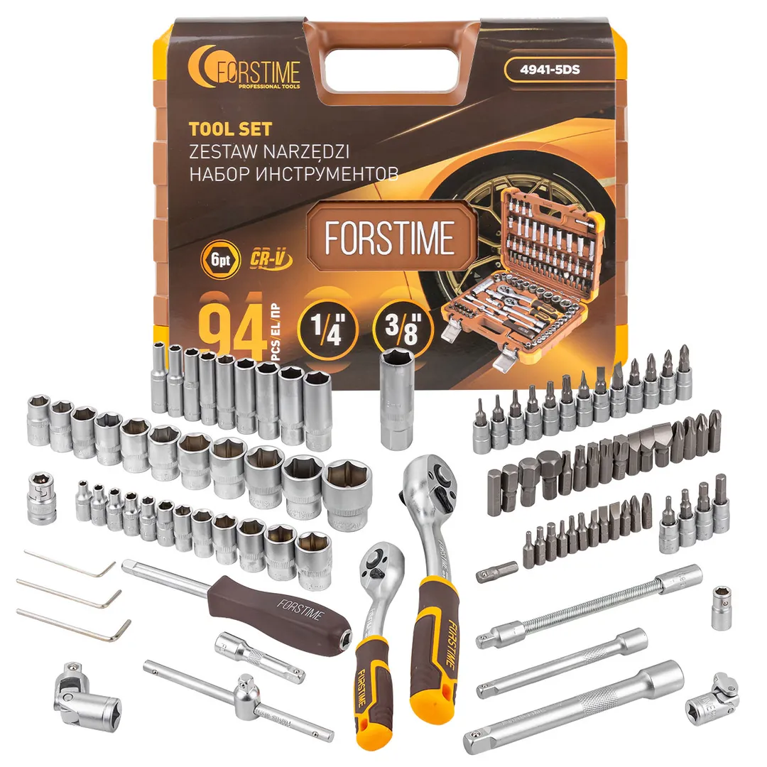 Набор инструментов 94 пр. 1/4»3/8»(6гр)(4-22мм)