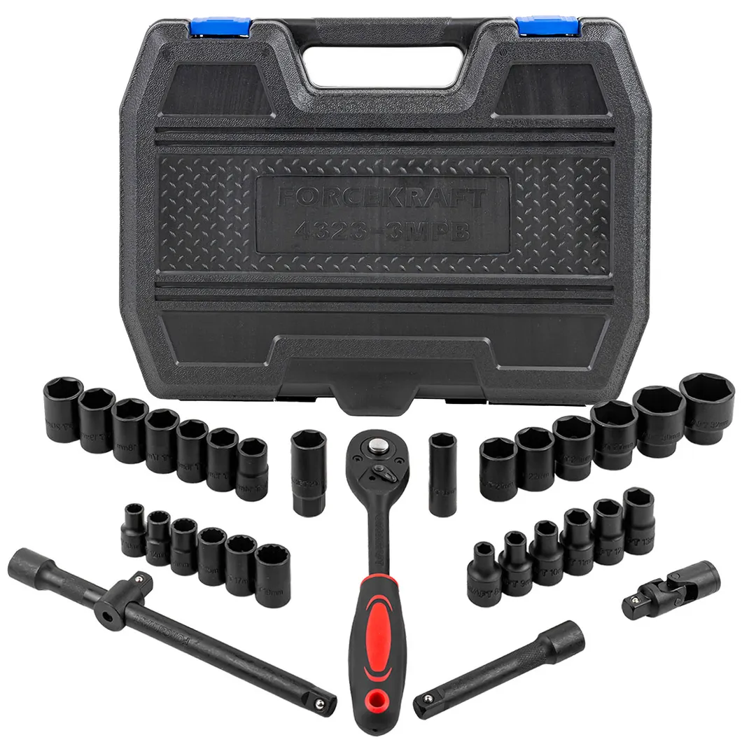 Набор инструментов ударных 32пр.,1/2»(8-32мм,6гр.)(10,12,14,15,17,19,36мм-12гр)