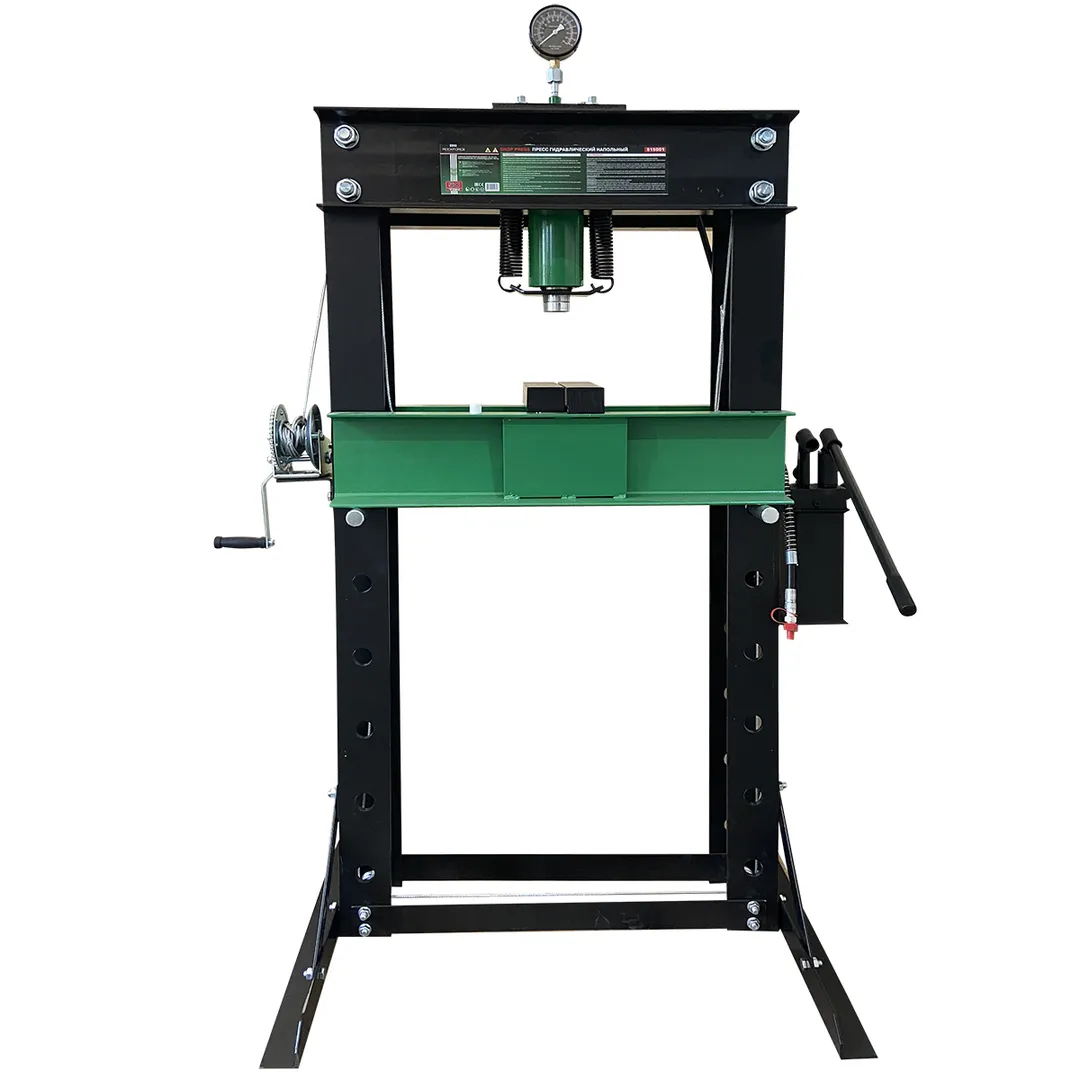 Пресс напольный гидравлический с манометром 50т (раб. высота: 45-945мм, раб. ширина: 850мм, ход штока: 160мм)