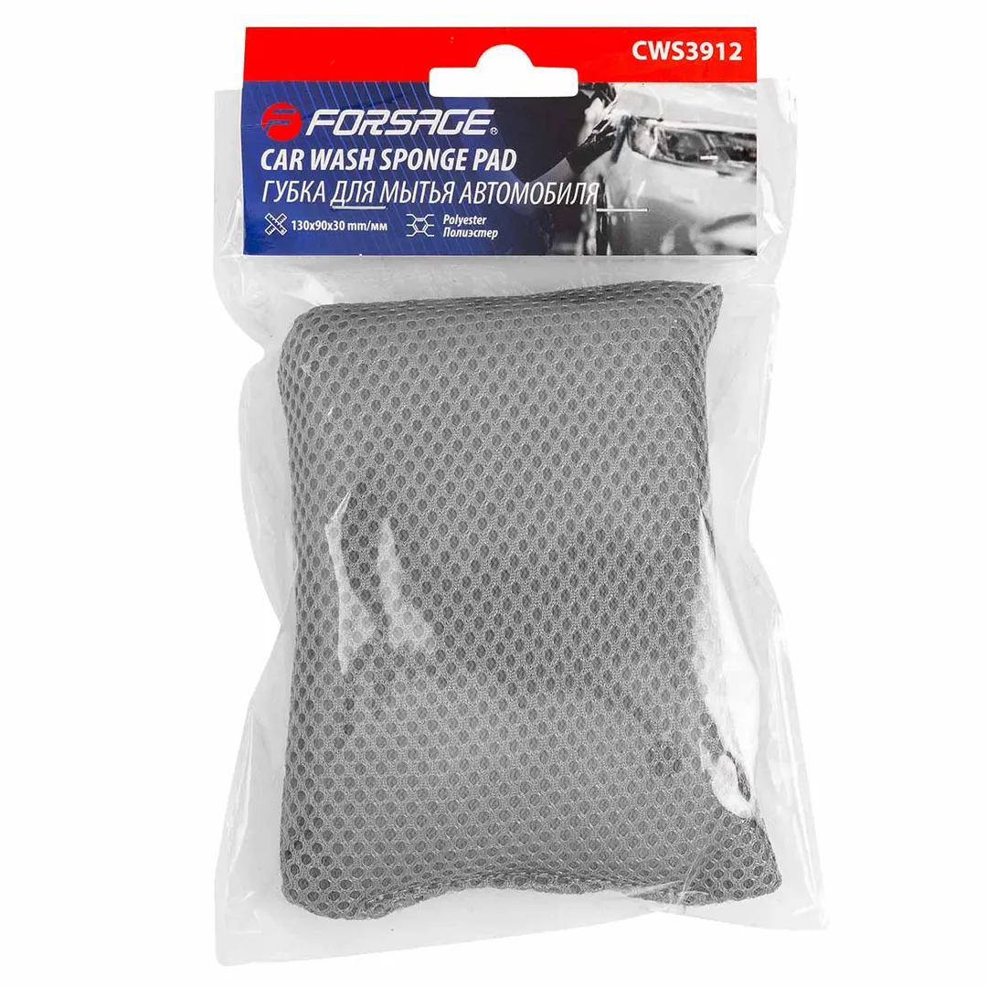 Губка для мытья автомобиля (130х90х30мм, полиэстер)