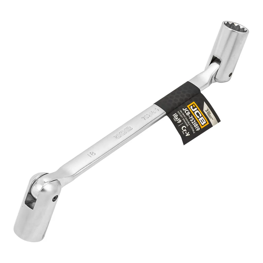 Ключ торцевой шарнирный двухсторонний 18х19мм