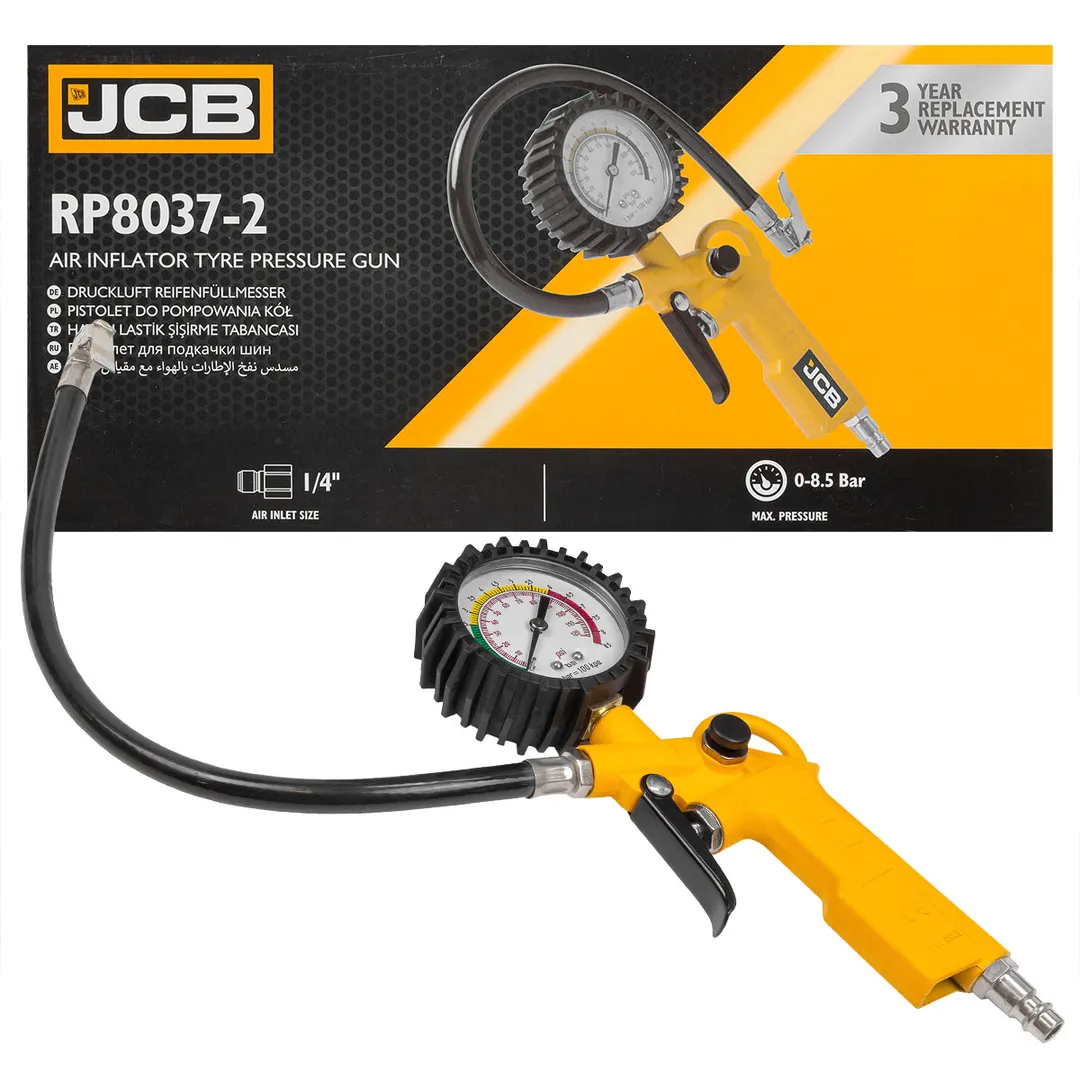 Пистолет для подкачки шин с аналоговым манометром и шлангом (0-8.5Bar)