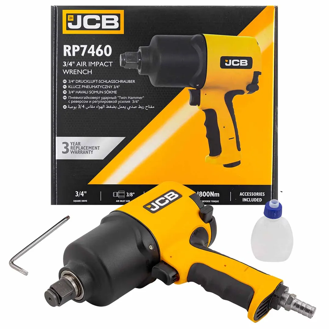Пневмогайковерт ударный »Twin Hammer»с реверсом и регулировкой усилия 3/4»(1800Hм, 7000 об/мин,6.3bar,230л/мин,вес 3кг)