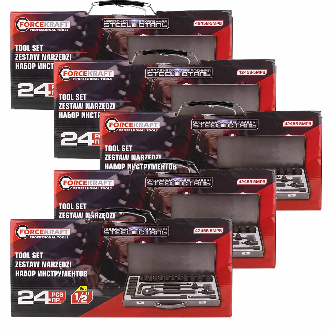( 5 K-T ) Набор инструментов 24пр. 1/2»(6гр.)(8-32мм)