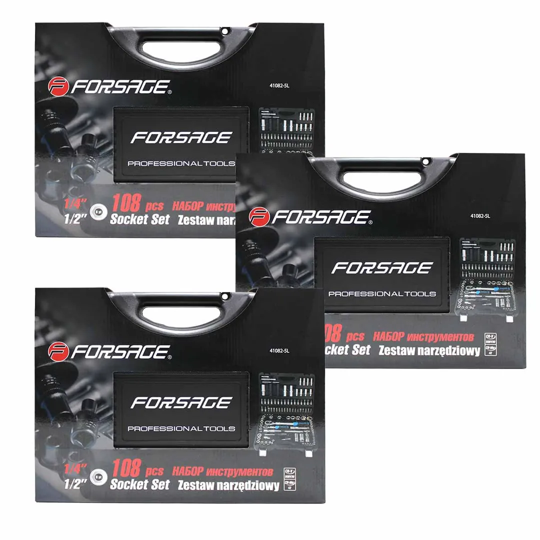 ( 3 K-T ) Набор инструментов с телескопическими трещотками 108пр.1/4»&1/2»(6гр.)(4-32мм)