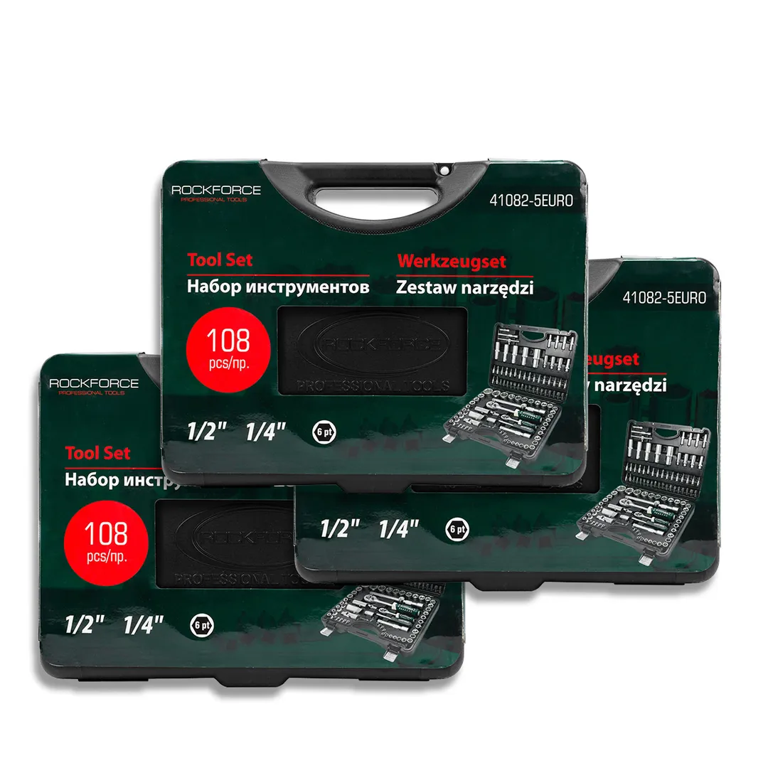 ( 3 K-T ) Набор инструмента 108пр.1/4»&1/2»(6гр.)(4-32мм)