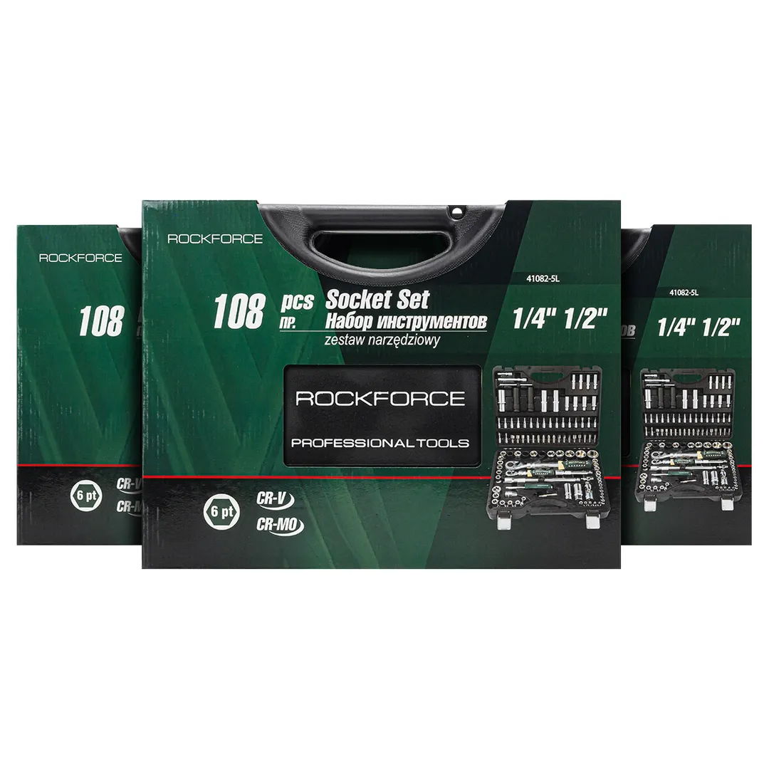 ( 3 K-T ) Набор инструментов с телескопическими трещотками 108пр.1/4»&1/2»(6гр.)(4-32мм)