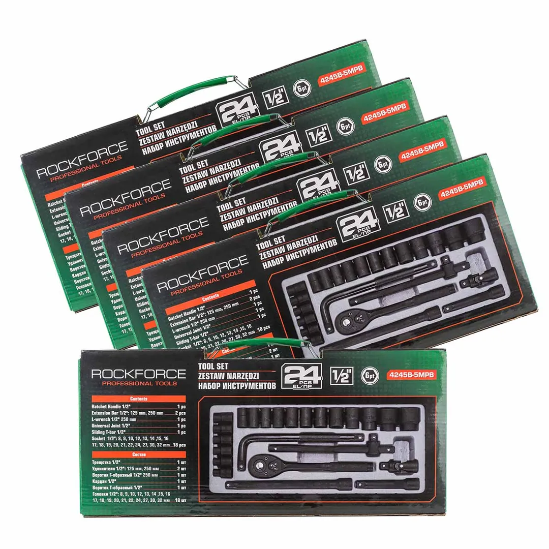 ( 5 K-T ) Набор инструментов 24пр. 1/2»(6гр.)(8-32мм)