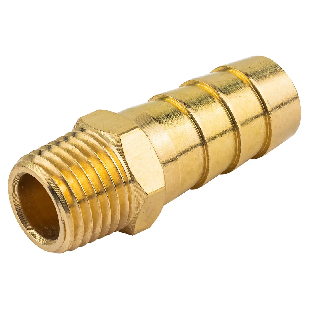 Штуцер пневматический наруж. резьба 1/4»- »елочка»12мм