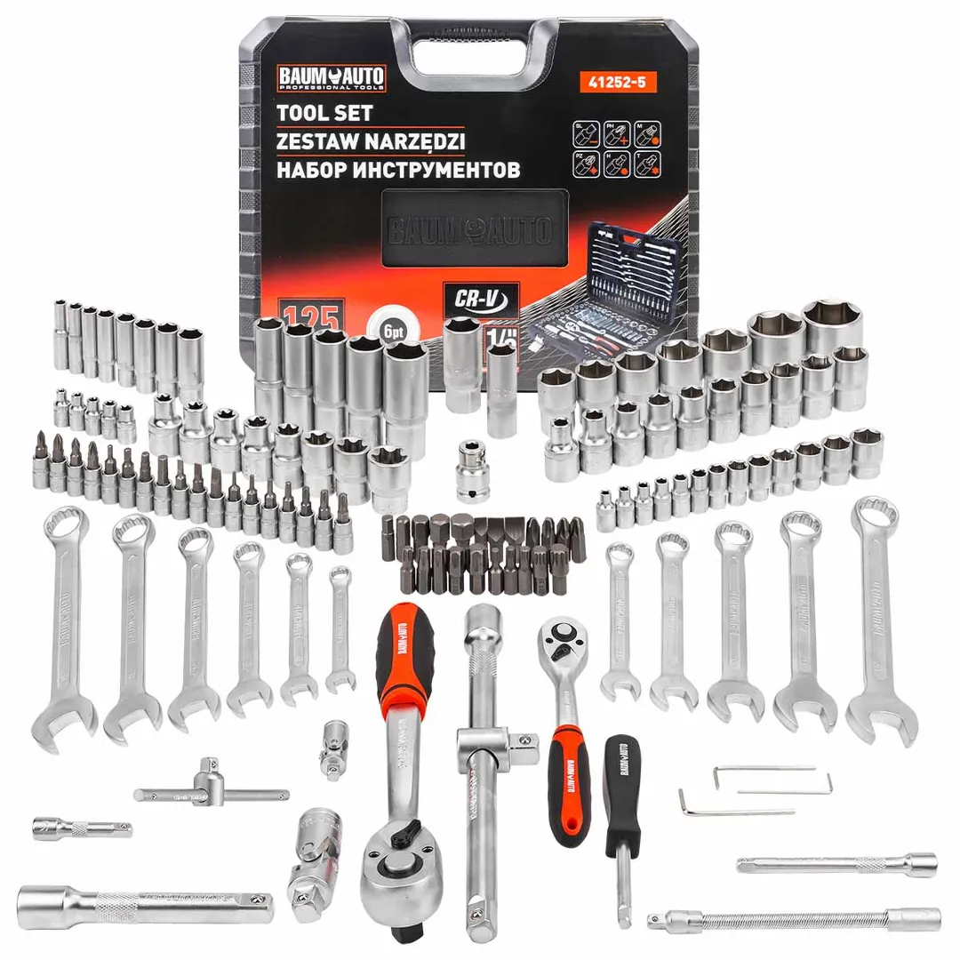 Набор инструментов 125пр. 1/4», 1/2»(6гр.)