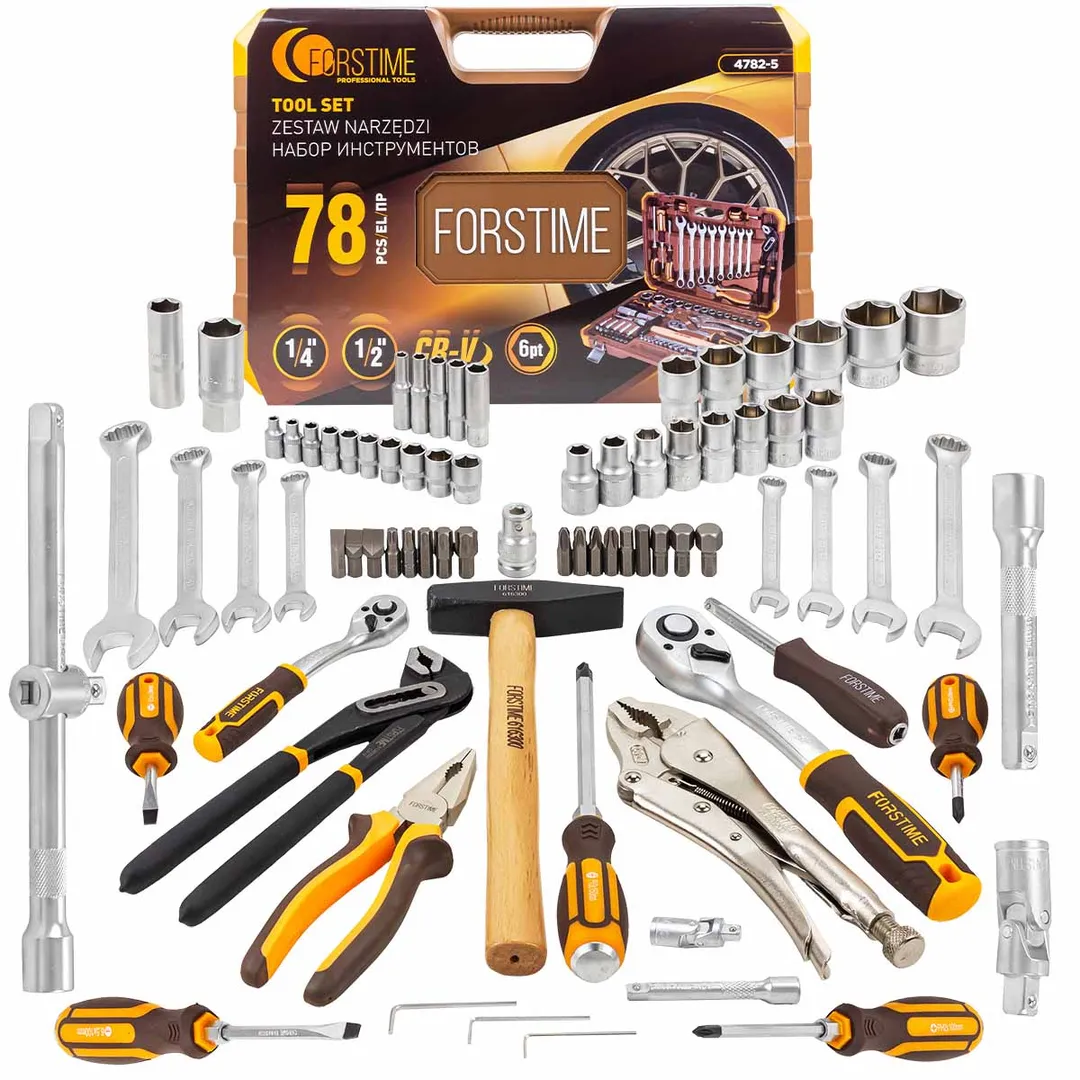 Набор инструментов 78пр. 1/4», 1/2»(6гр.)