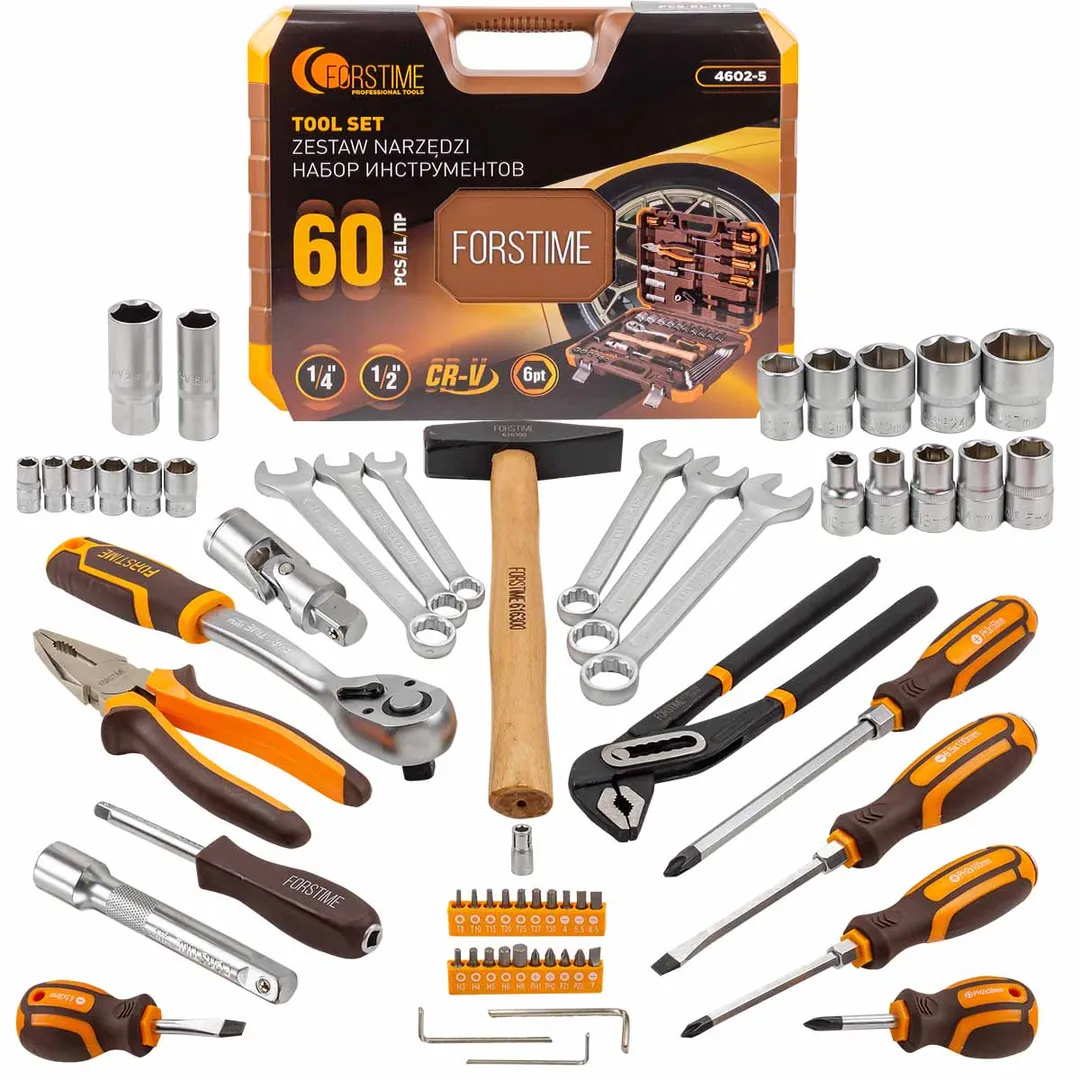 Набор инструментов 60пр. 1/4», 1/2»(6гр.)