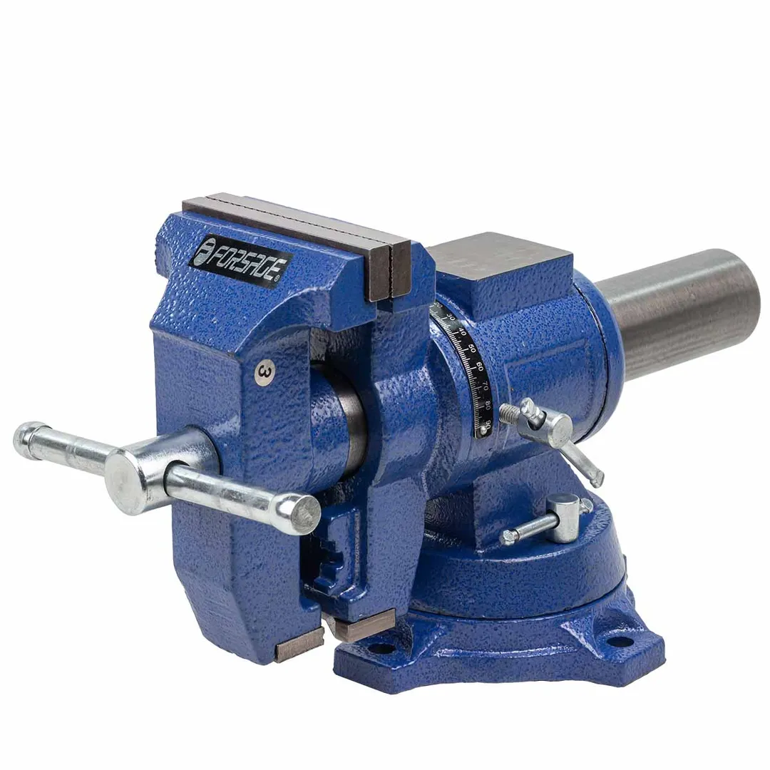 Тиски стальные поворотные с наковальней 3»-75мм