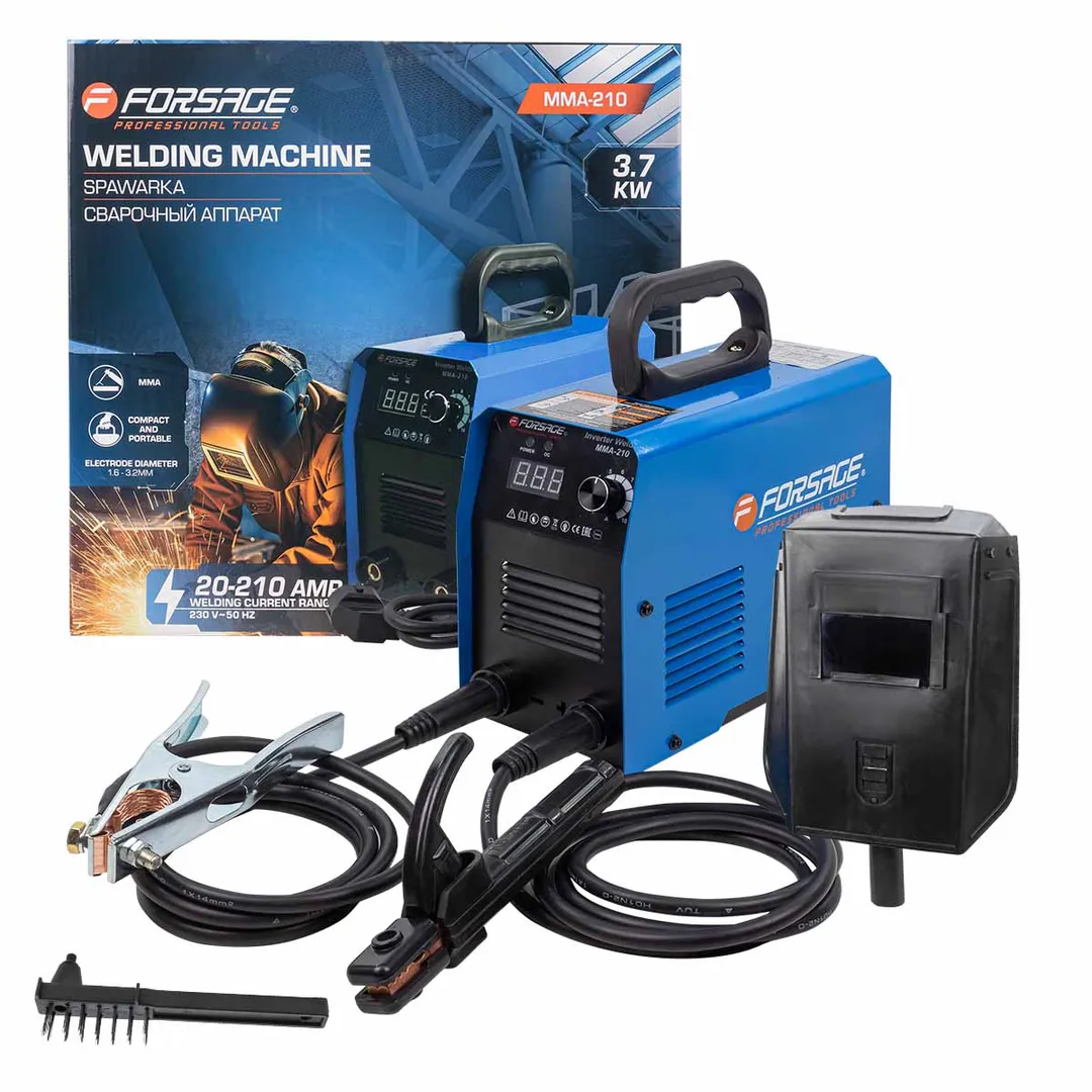 Сварочный аппарат (3.7кВт, 230В, диаметр электрода — 1.6-3.2мм, сварочный ток — 20-210А)