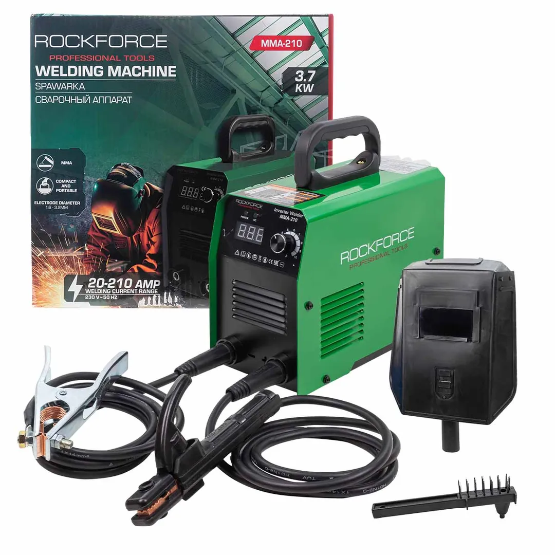 Сварочный аппарат (3.7кВт, 230В, диаметр электрода — 1.6-3.2мм, сварочный ток — 20-210А)