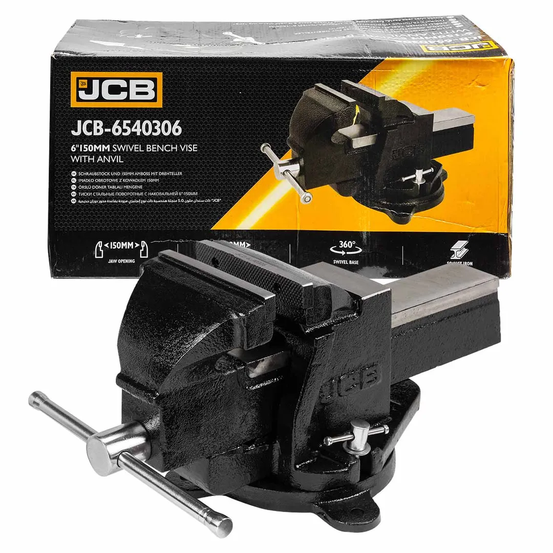 Тиски стальные поворотные с наковальней 6»-150мм