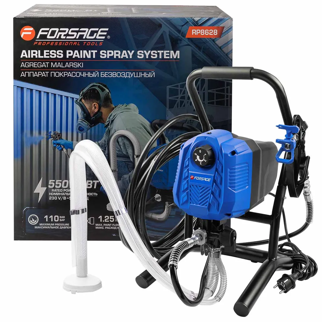 Аппарат покрасочный безвоздушный (230В, 550Вт, макс.расход краски 1.25л/мин)