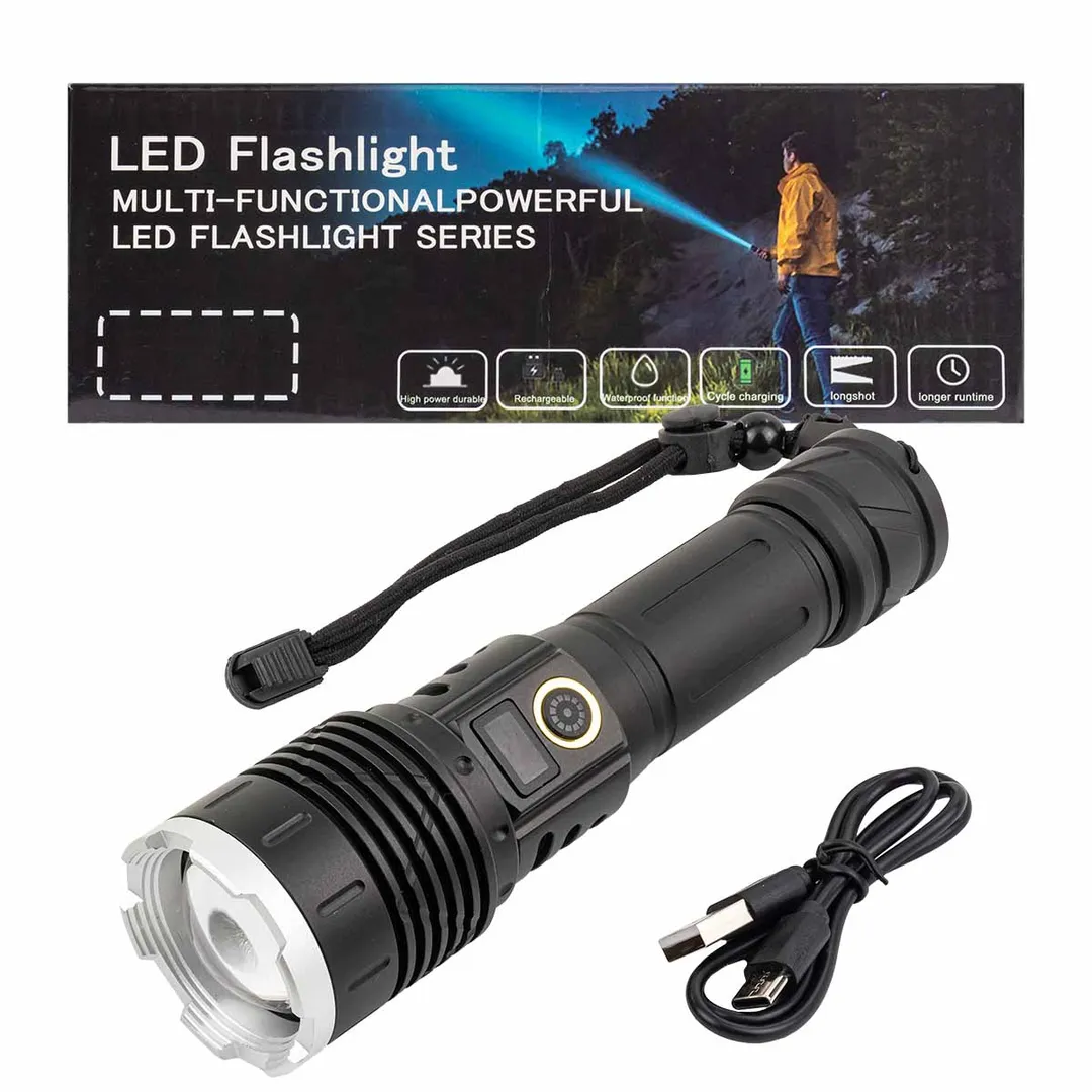 Фонарь ручной аккумуляторный (4 режима работы, аккум. 8800мАч, время работы 3-5ч, время зар. 2ч)