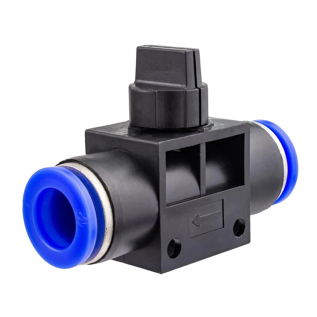 Фитинг для пластиковых трубок с краном 12×12мм