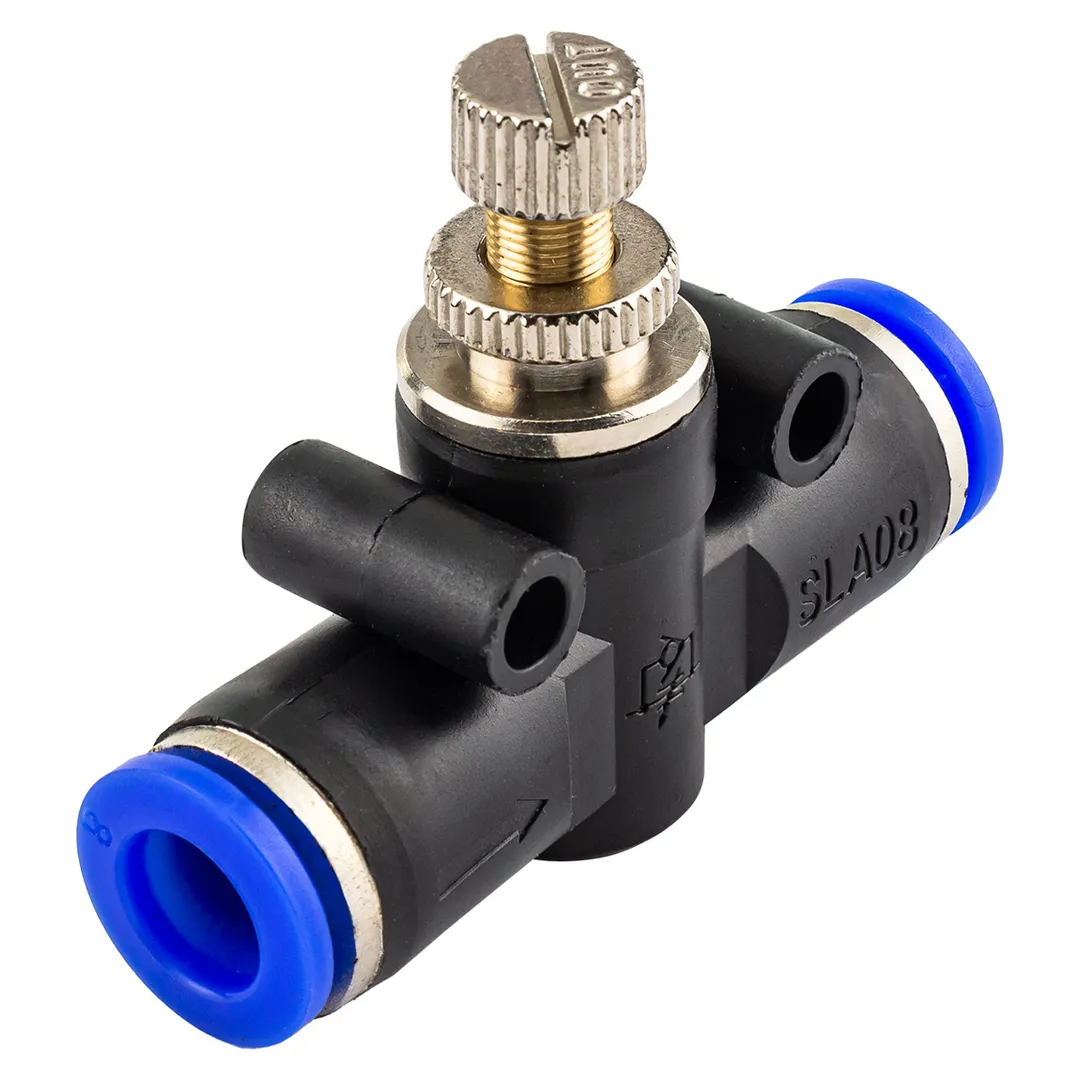 Фитинг для пластиковых трубок с регулятором 8×8мм