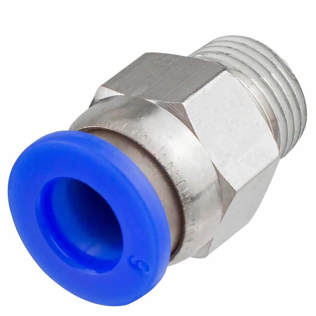 Фитинг для пластиковых трубок 6мм с наружной резьбой 1/8»