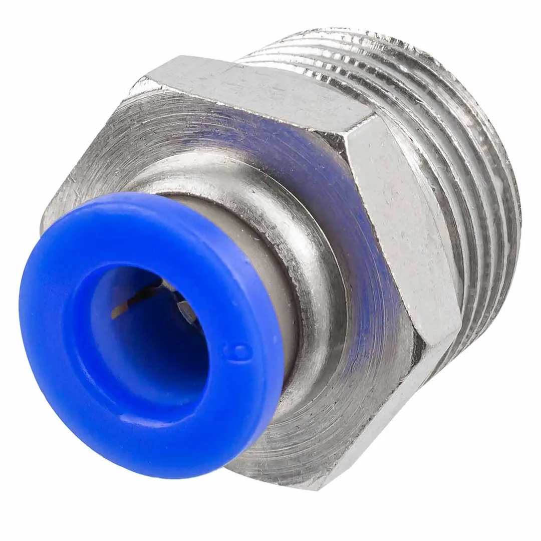 Фитинг для пластиковых трубок 6мм с наружной резьбой 3/8»