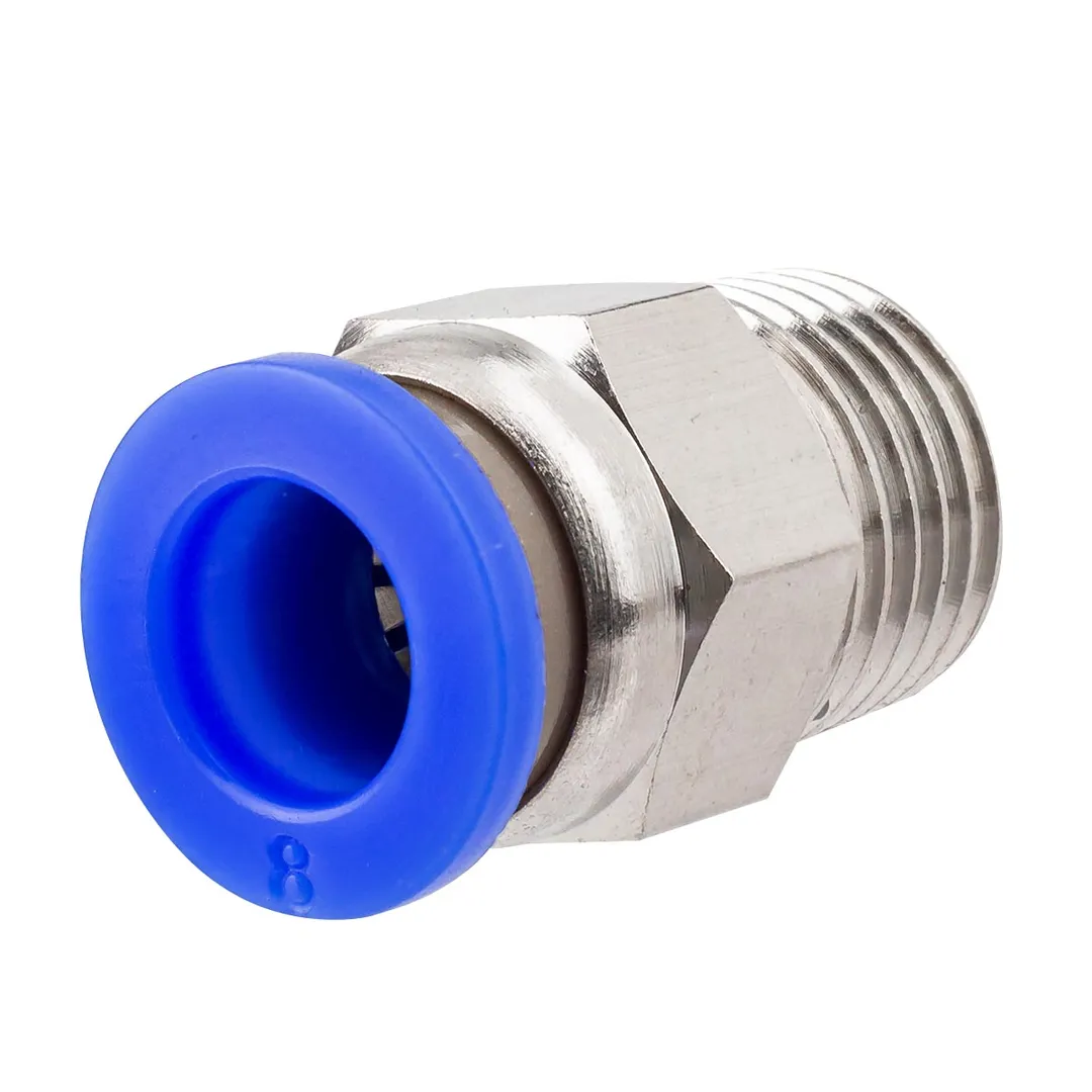 Фитинг для пластиковых трубок 8мм с наружной резьбой 1/4»