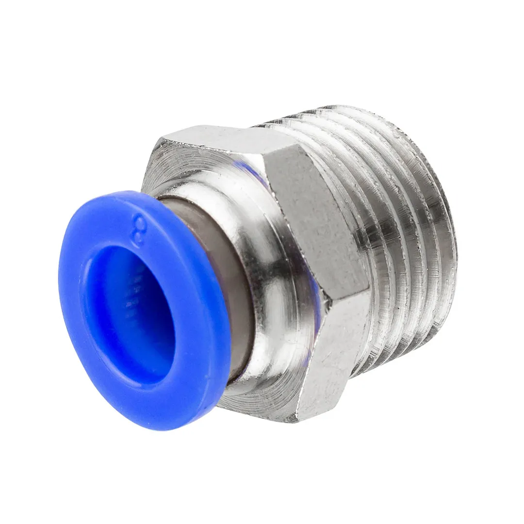 Фитинг для пластиковых трубок 8мм с наружной резьбой 3/8»