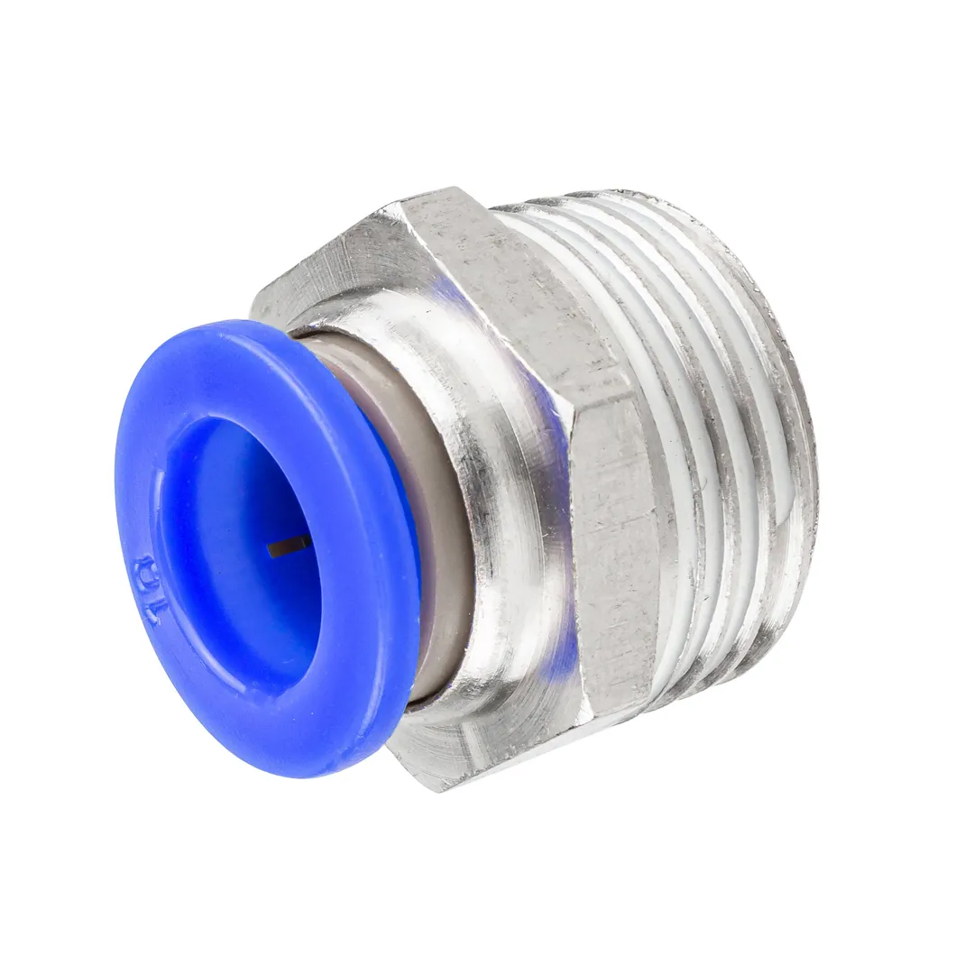 Фитинг для пластиковых трубок 10мм с наружной резьбой 1/2»