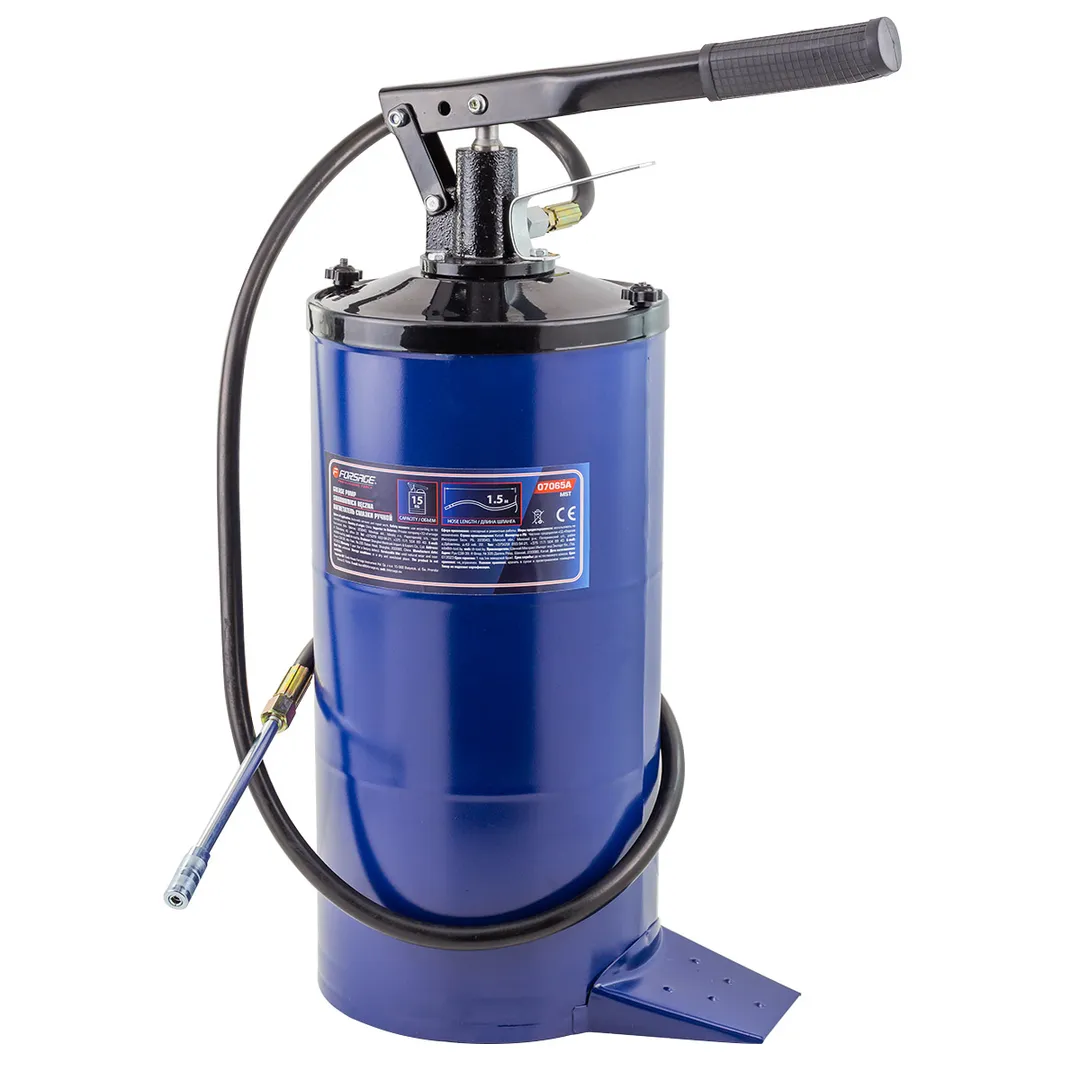 Нагнетатель смазки ручной, 15кг (длина шланга 1.5, внутр.Ø 210мм, внутр. высота 410мм)