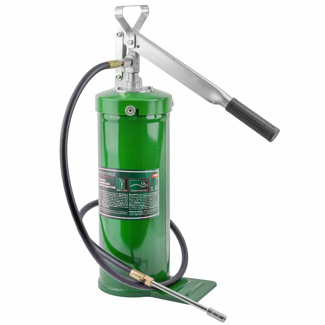 Нагнетатель смазки ручной, 8кг (длина шланга 1.5, внутр.Ø 150мм, внутр. высота 390мм)
