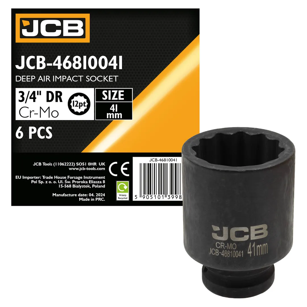 Головка ударная глубокая 41мм (12гр.), 3/4»