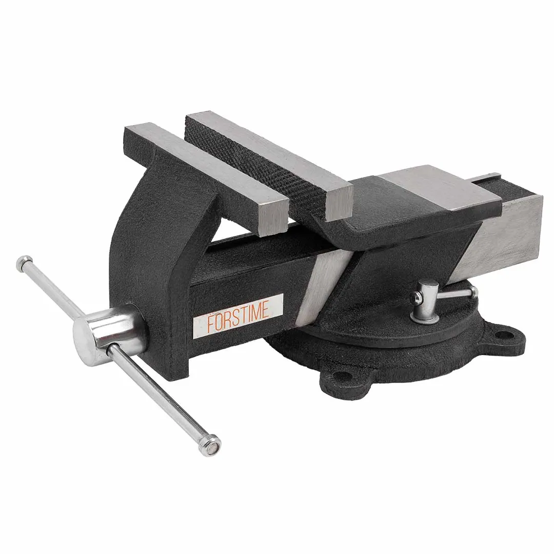 Тиски стальные поворотные с наковальней 8»-200мм