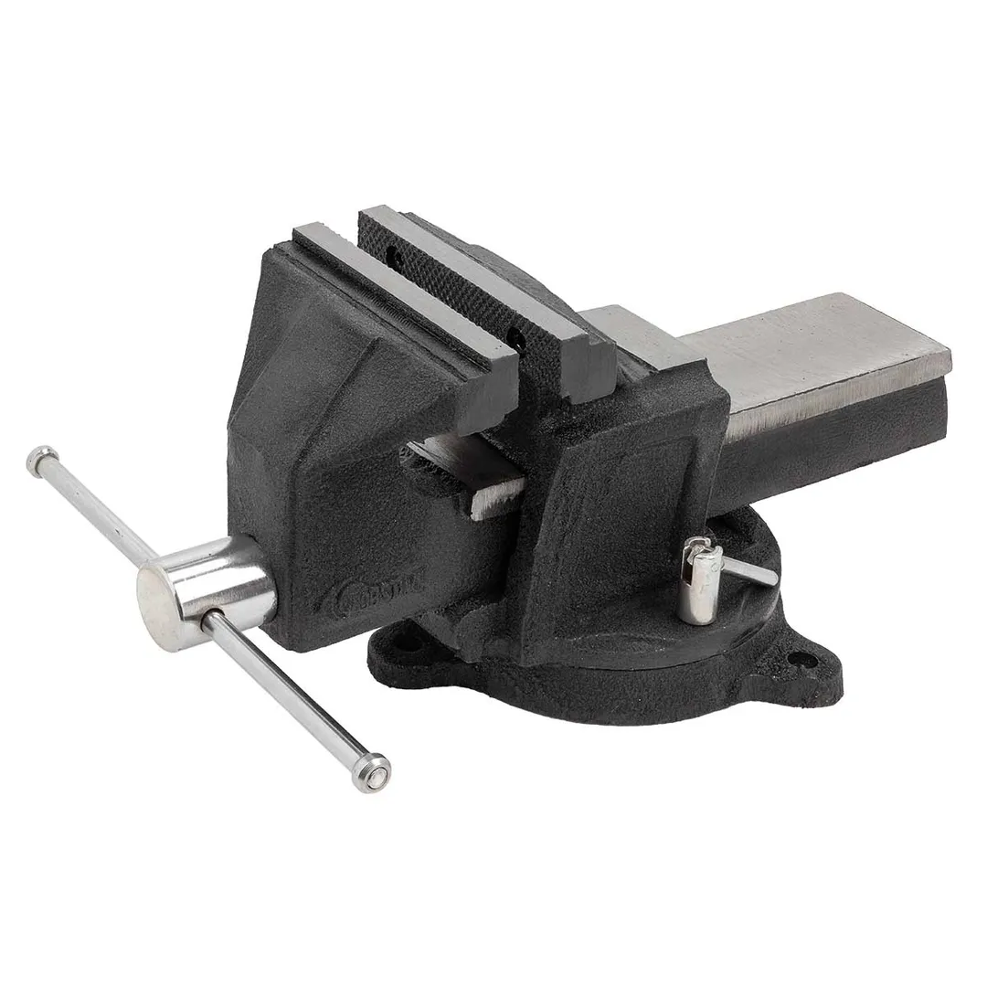 Тиски стальные усиленные поворотные с наковальней 6»-150мм