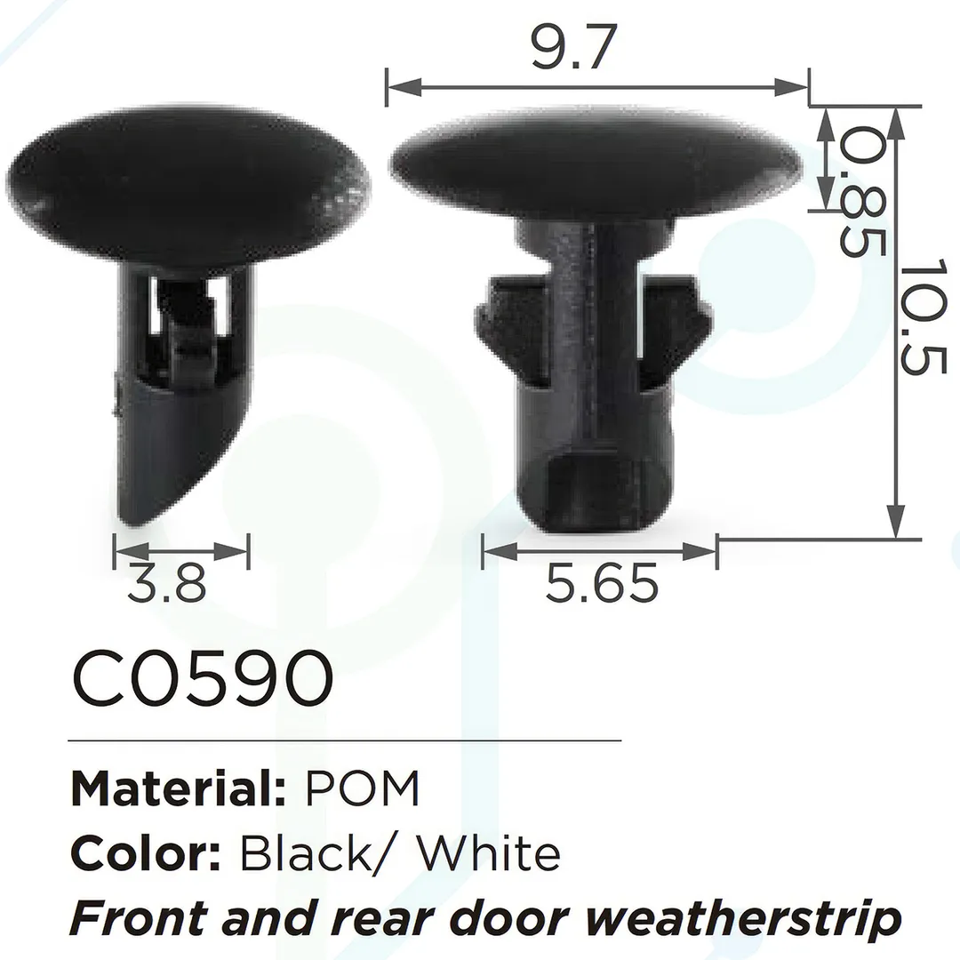 Клипса для крепления внутренней обшивки а/м Ниссан пластиковая (100шт/уп.)
