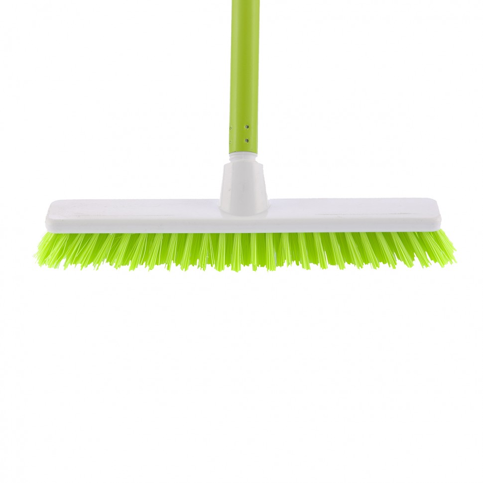 Щетка пластмассовая «Shrober» для чистки ковров 270 мм, салатовая щетина, c черенком, 120 см, D 22 мм Elfe