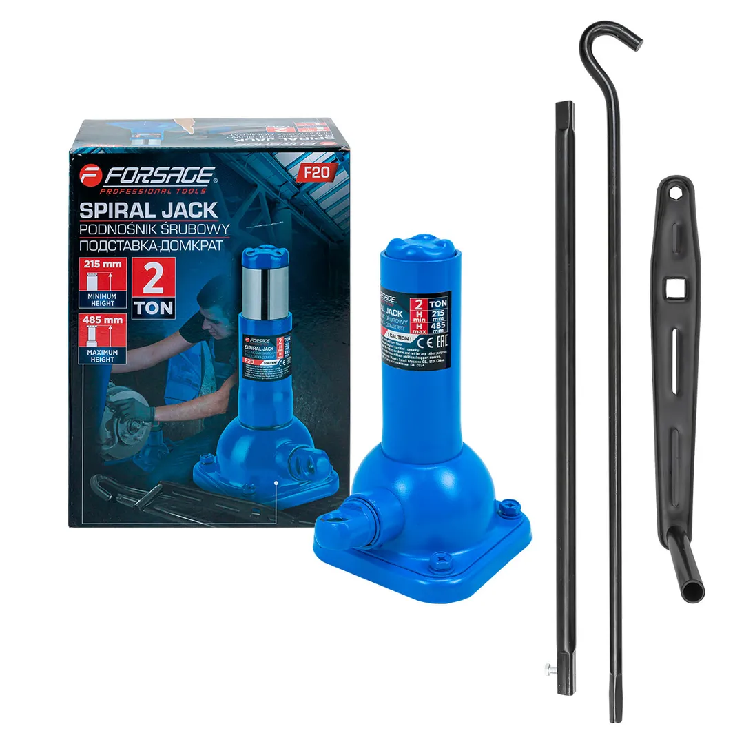 Подставка-домкрат, 2т (h min 215мм, h max 485мм)